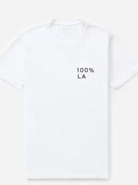 Everlane White '100% LA' Short Sleeve Graphic Tee